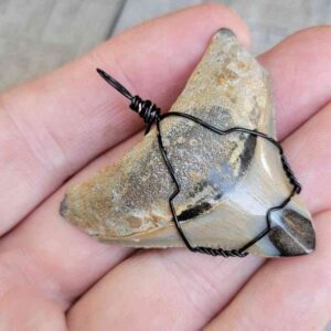 Black Wire Wrapped Pendant