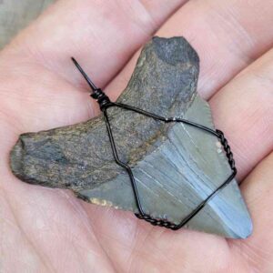 Black Wire Wrapped Pendant